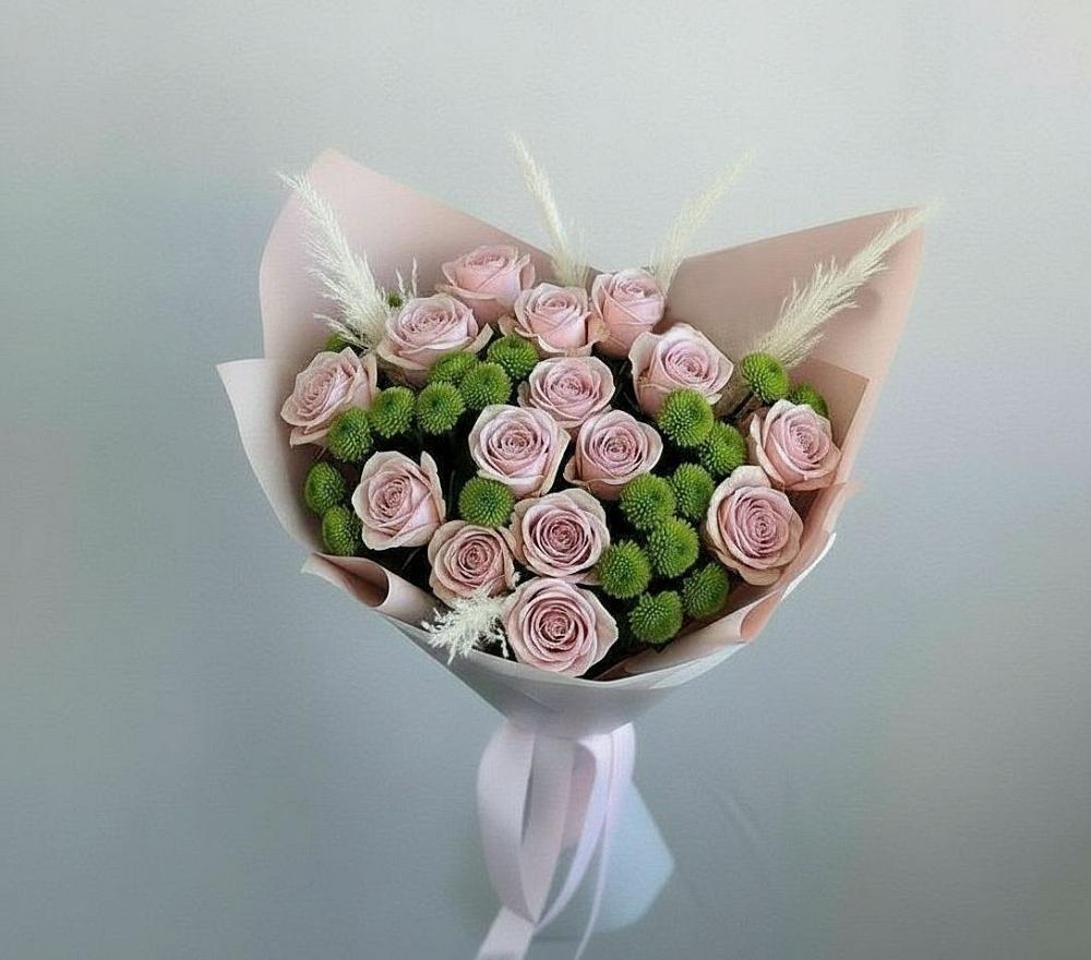 Букет цветов из: Розы и Хризантемы в Алдане