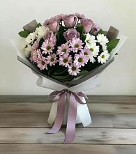 Букет цветов из:  Хризантемы и Розы в Алдане