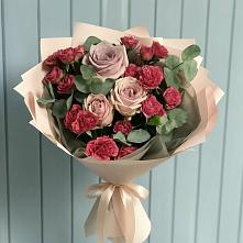 Букет цветов из:  Гвоздики и Розы #REPLACE_PRED# Алдане