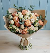 Букет цветов из:  Альстромерии и Розы #REPLACE_PRED# Алдане